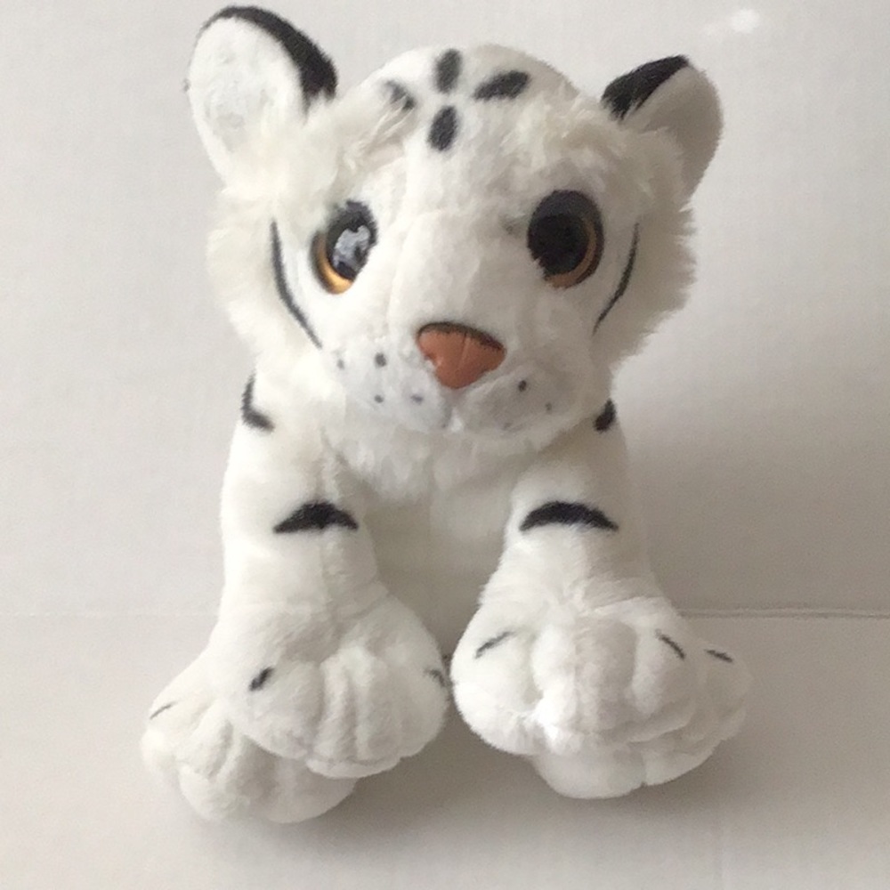 White Tiger with Black Stripes Plush Toy🐯